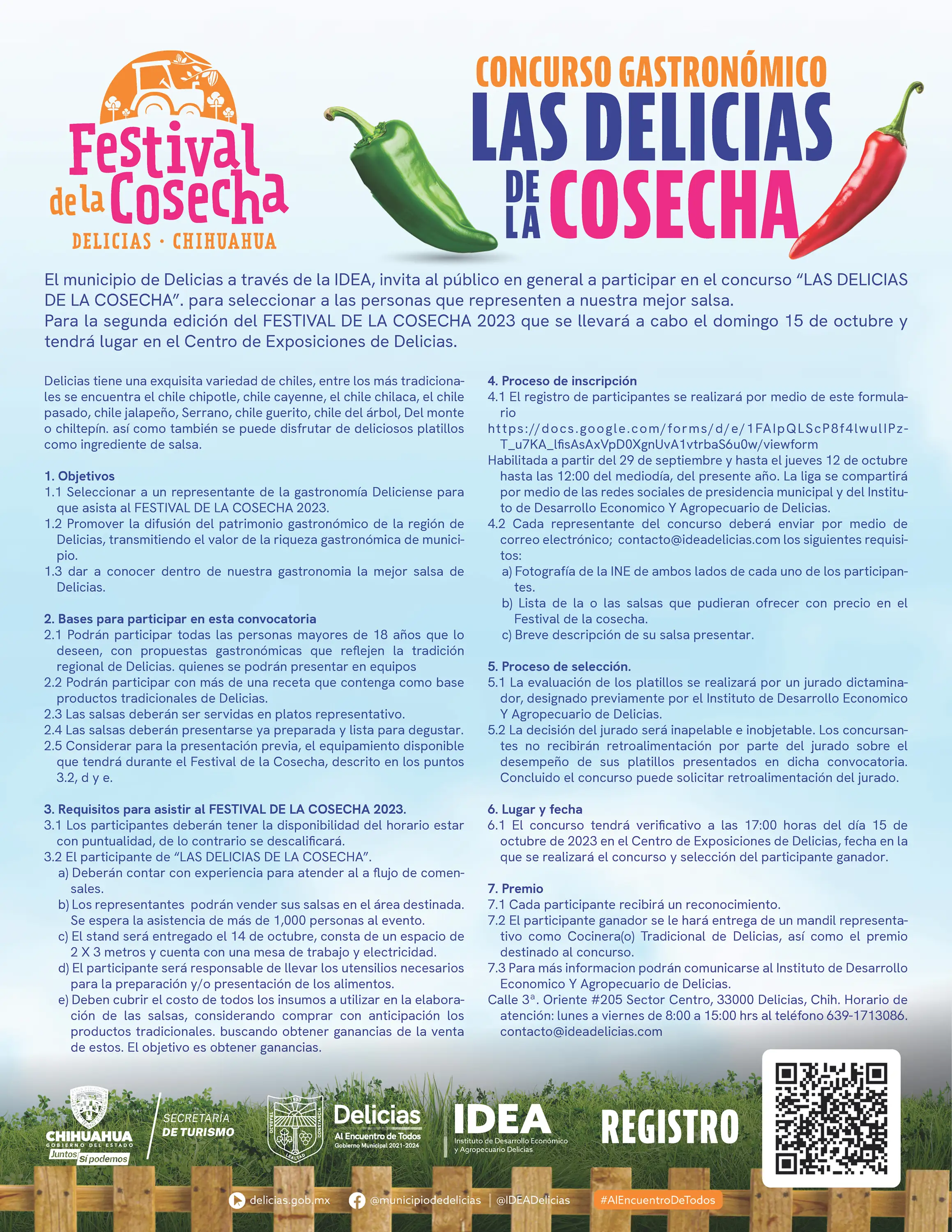 Convocatoria   Las Delicias de la Cosecha Carta 2