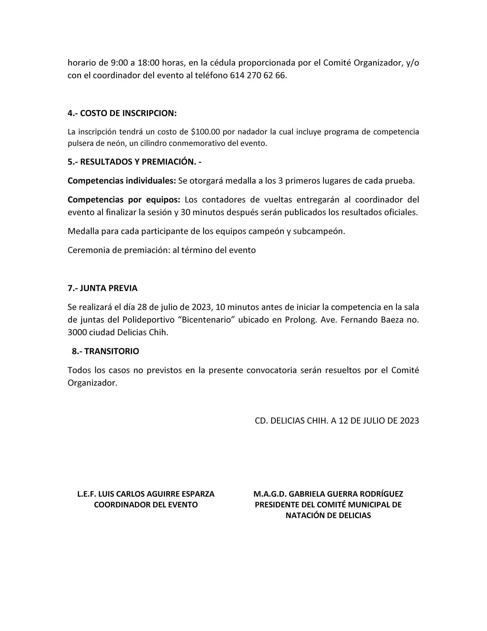 PRIMER COPA NOCTURNA DE NATACIÓN COPA SWIM NIGHT Página 3