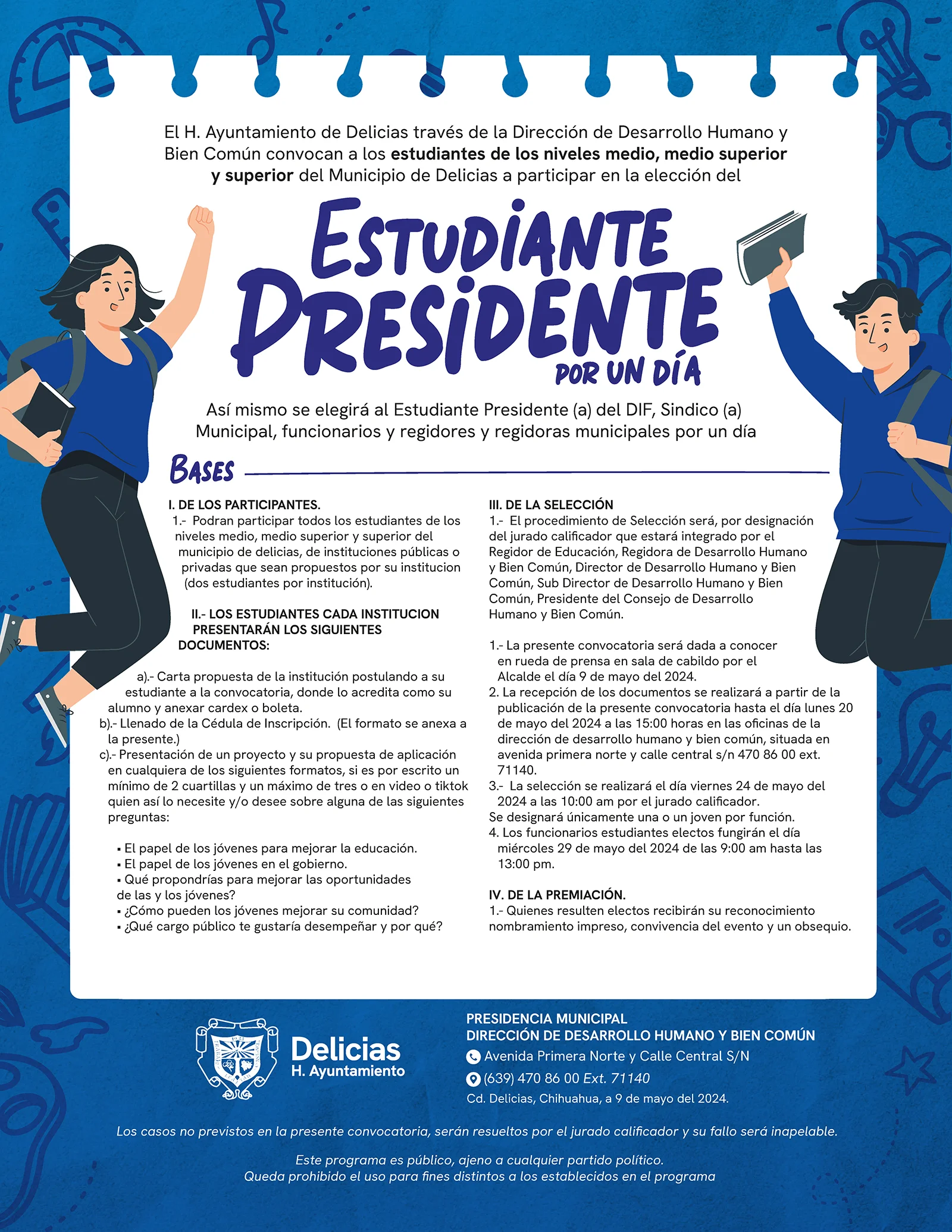 estudiantePresidente 2024 Convocatoria