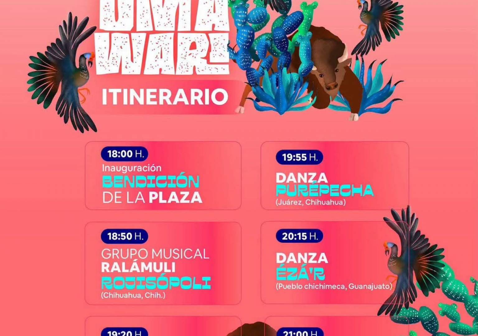 Invita Delicias este domingo al Festival Omáwari en la plaza del Santuario