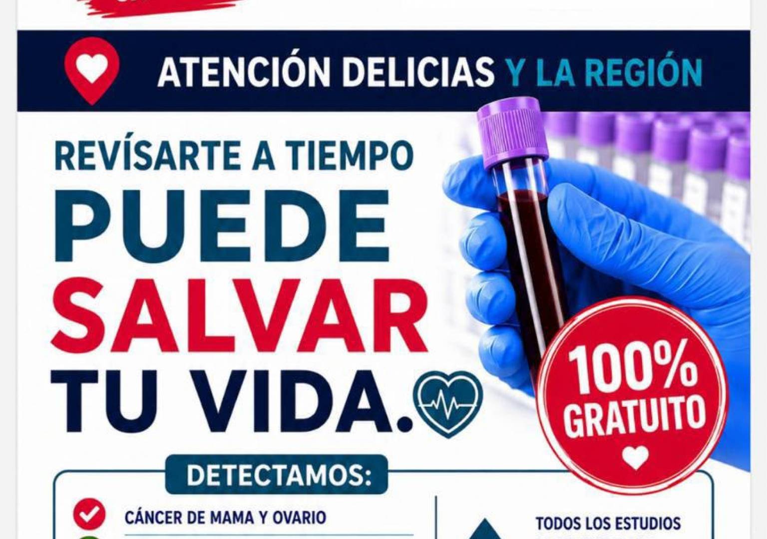 Realizarán este miércoles en Delicias jornada gratuita para la detección del cáncer